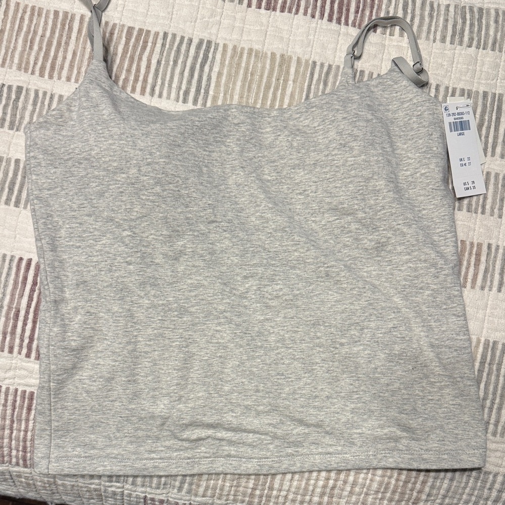 Abercrombie & Fitch Light Gray Adjustable Strap Tank Cami